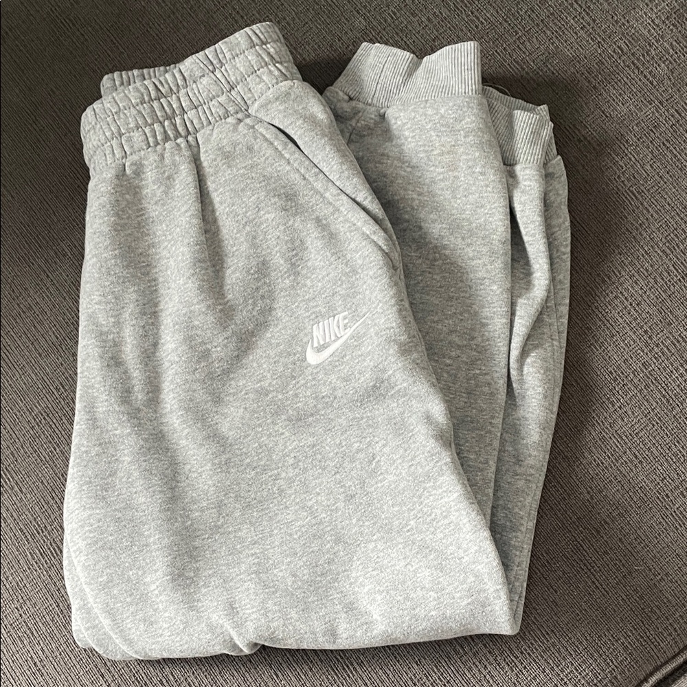Nike Kids Light Grey Fleece Joggers